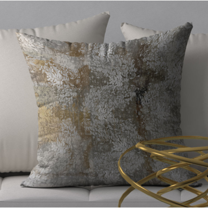 Abstract Throw Pillow, 18" H x 18" W