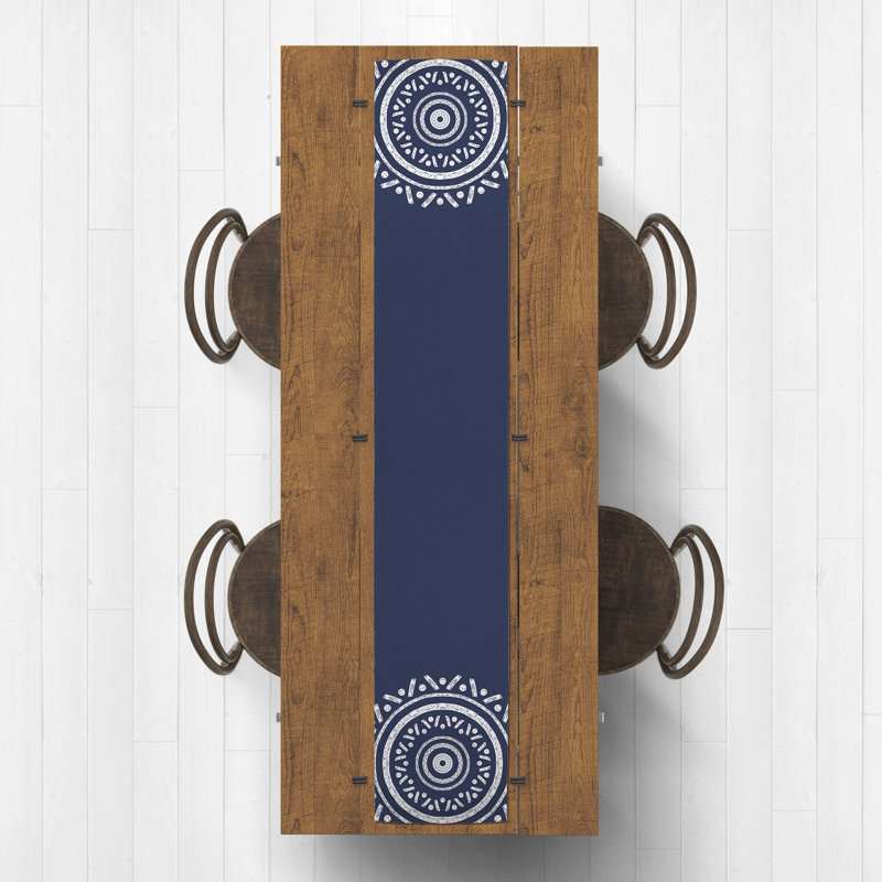 Chemin de table Anre, L 72 po x P 16 po, Bleu marine