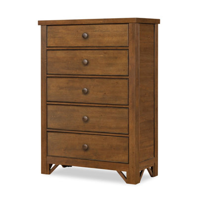 Lake House 40" Wide Select Hardwood and Rustic Birch Veneer Pinecone Finish Country Chest