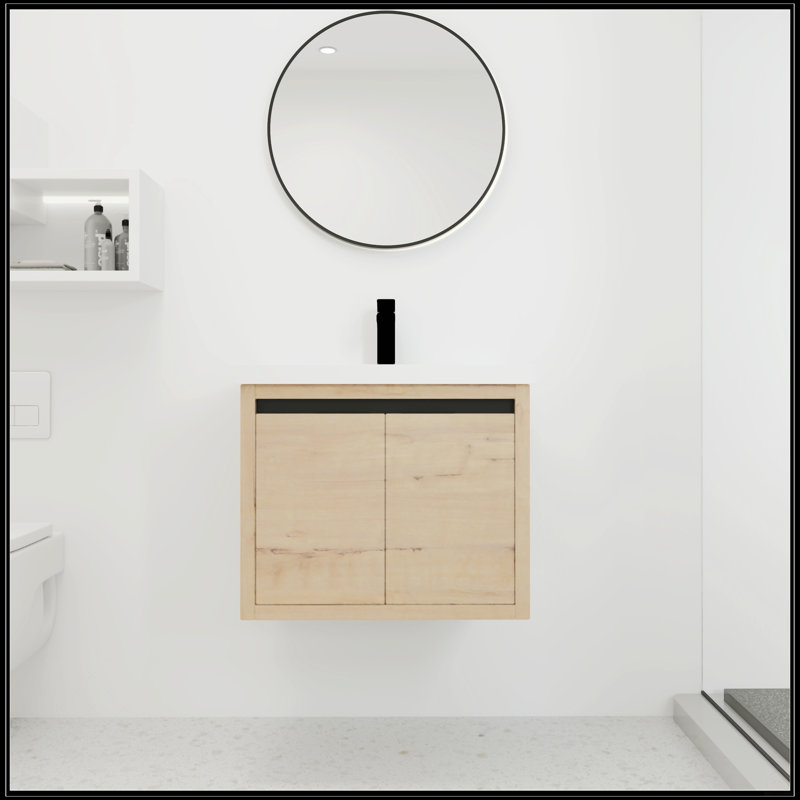 Armoire de salle de bain avec lavabo, Imitative Oak