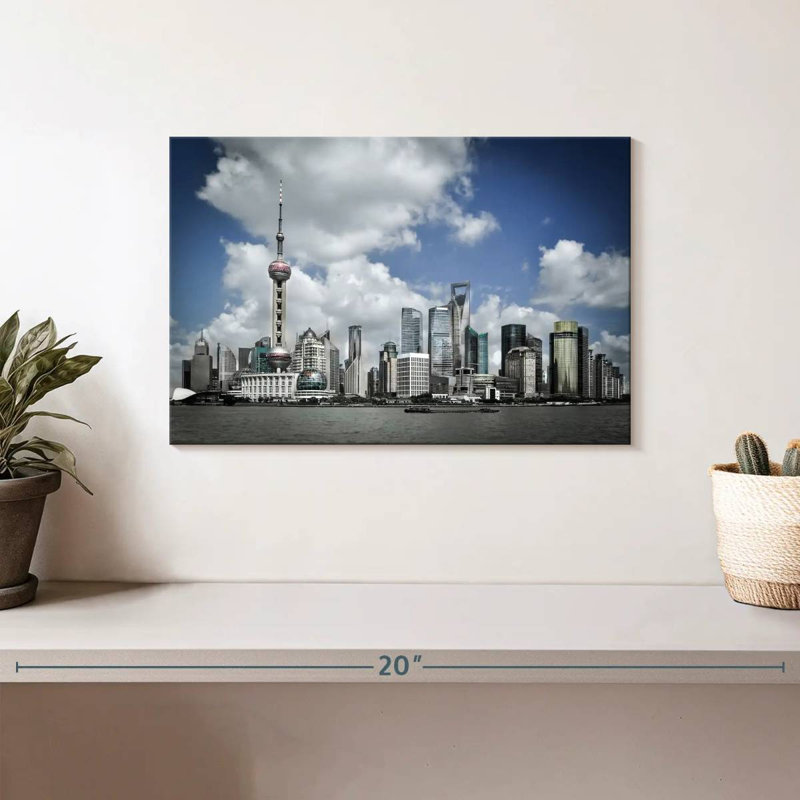 Pudong Island Shanghai, 8" H x 12" W