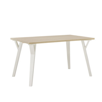 Alwynn Contemporary Rectangular Dining Table, And Natural by Wrought Studio