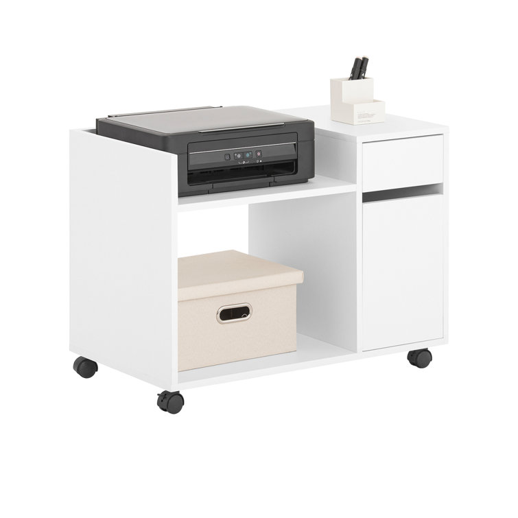Printer Stand With Storage Desk Side Mobile Storage Cabinet File Cabinet