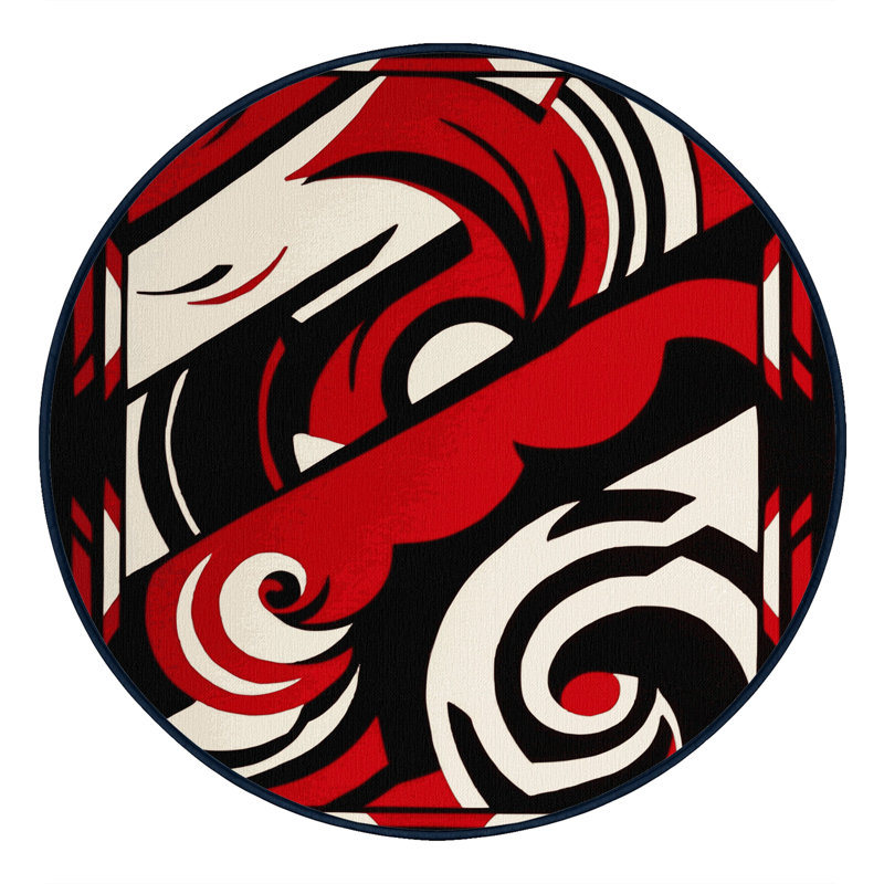 Sinister Swirl Rug, Round 5'