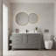 Meuble-lavabo autoportant moderne avec structure en bois massif et lavabo intégré-1951681781