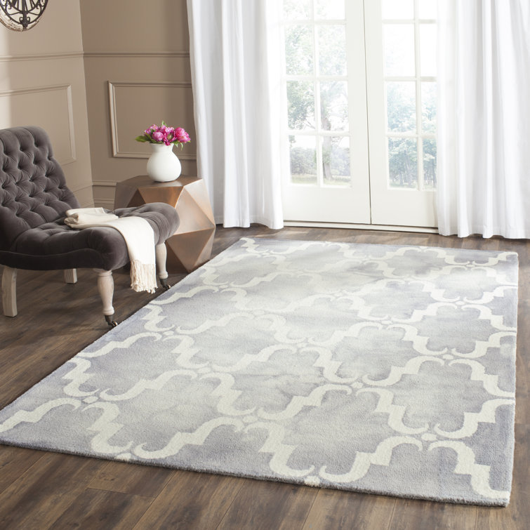 Dip Dye Hand Tufted Wool Geometric Rug
