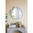 16X9x4.5" Organic Wavy Edge Aluminum Bowl - Textured White Exterior with Gold Interior