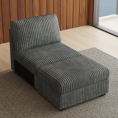 Canapé modulaire en velours côtelé Bianca