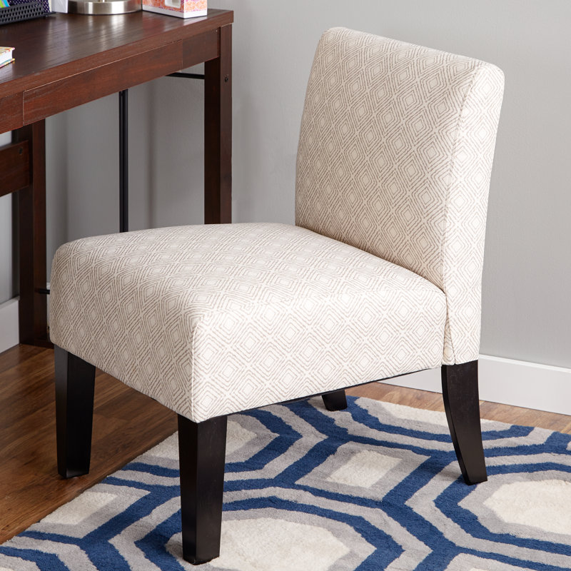 Upholstered Slipper Chair, Gigi Platinum