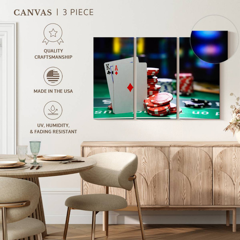 Senne Casino Game Table, 32" H x 50" W