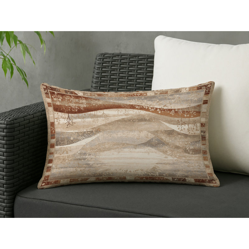 Amber Horizon Indoor And Outdoor Throw Pillow, Rectangle 14"H x 20"W