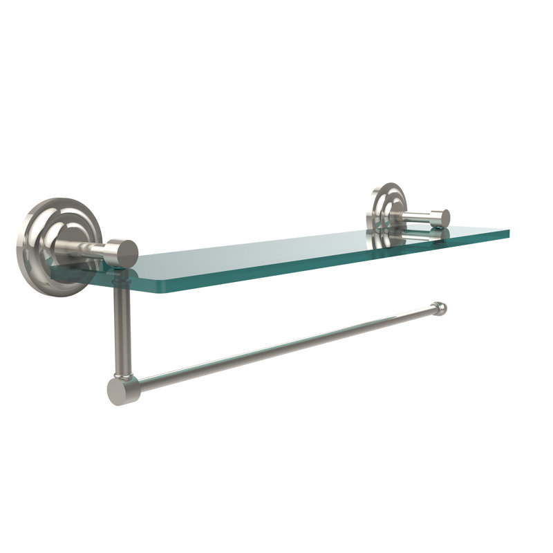 Meira Bracket Shelf with Towel Bar, Polished Nickel