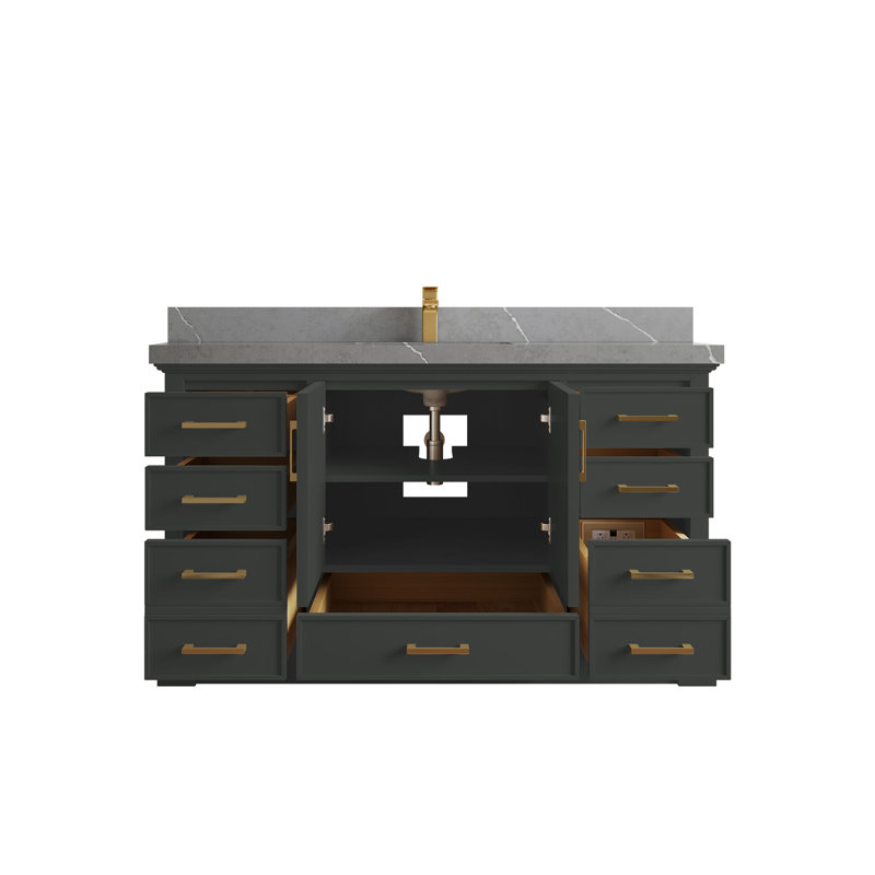 Meuble-lavabo simple avec plateau Charlotte 60