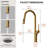 Pull Down Single Handle Kitchen Faucet with Dual Function-127657791