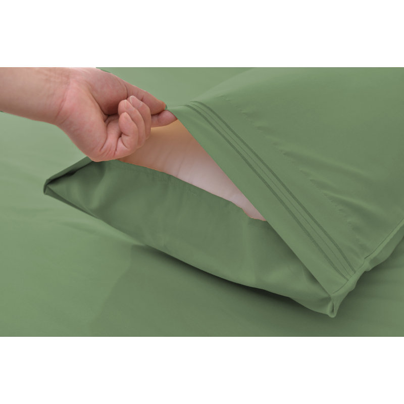 1800 Thread Count Rayon from Bamboo Sheet Set, Sage Green, Twin XL