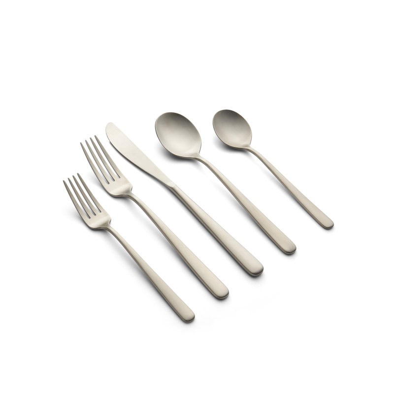 Ensemble de couverts 20 pièces Terri, service pour 4, Satin argenté