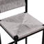 Tabourets de bar gris fabriqués à la main avec dossier, siège en corde de papier pour la maison et le bureau de 2 comptoirs - fabrication en métal. Espaces confortables-72709111