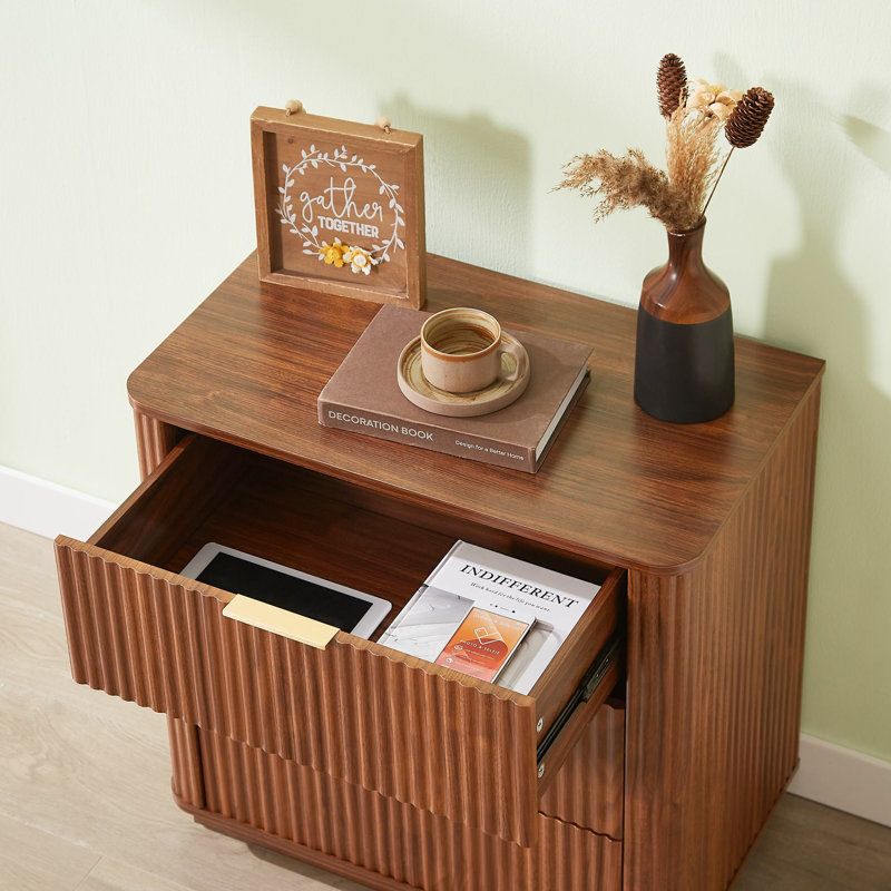 Commode 8 tiroirs Kertis, Noyer