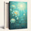 «Blue Lotus Flowers in Turquoise Water with Gold Outline», art mural sur toile-133557515