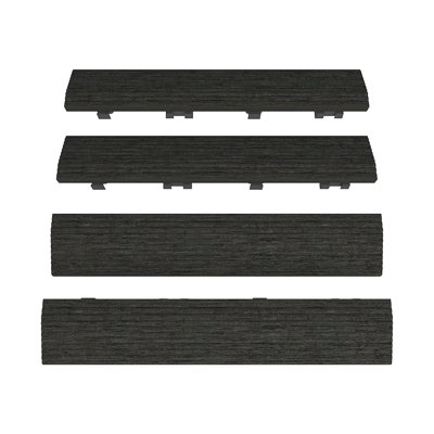 2" x 12" Quick Deck Composite Deck Tiles Straight Fascia In Indian Ebony