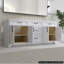 Base de meuble-lavabo double en bois massif 72 po seulement-94619894
