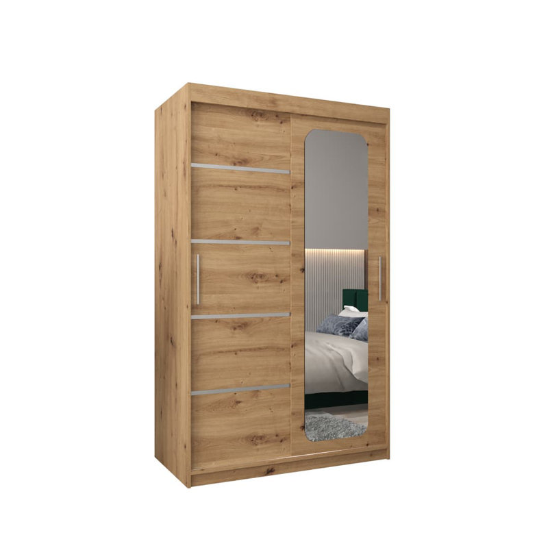 Affordable Sonoma Uppsala V2 Sliding Door Wardrobe 120cm - Flexible Storage Design, Oak Artisan
