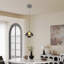1 - Light Black LED Dome Pendant