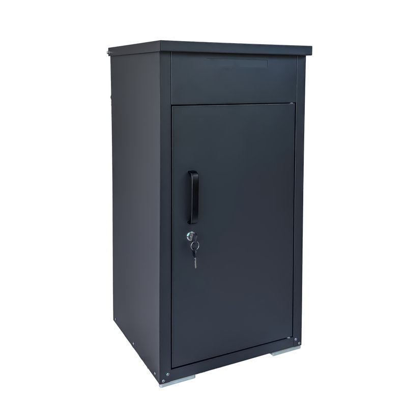 Outdoor 34'' Parcel Box Parcel Drop, Delivery Package Mail Box, Black