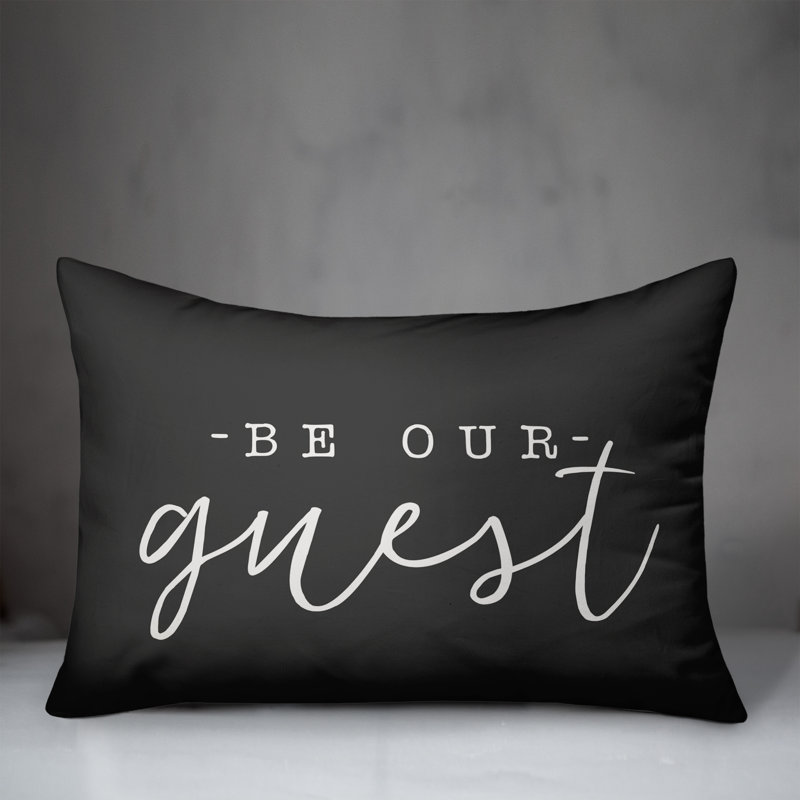 Textual Outdoor Throw Pillow, Charcoal