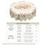 Nappe rose en polyester à motif floral lavable à la machine-2042015708