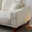 Canapé modulaire blanc en coton et lin-128968275