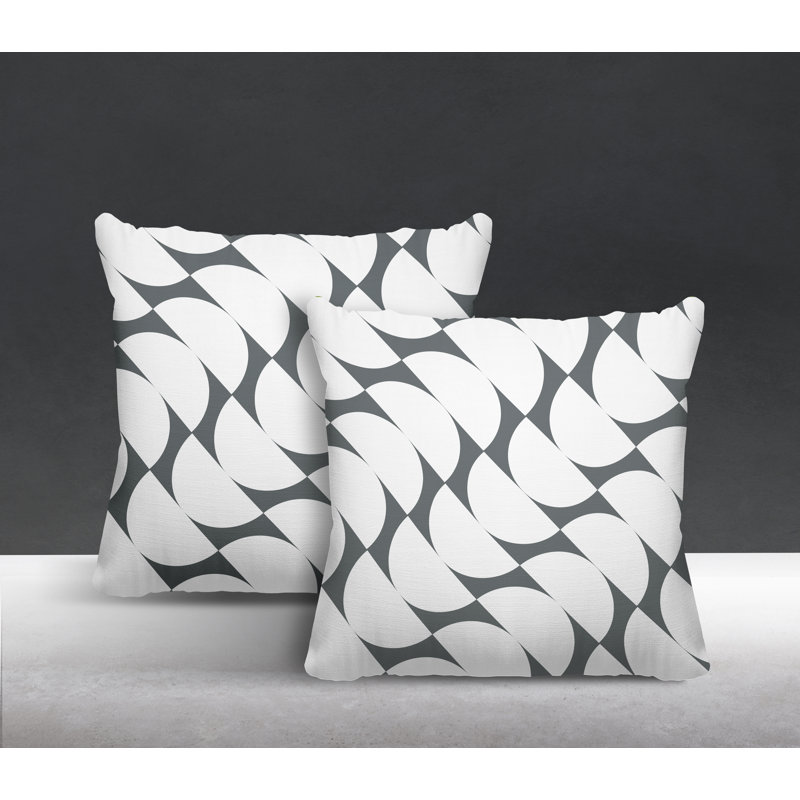 Coussin Piers, L 15 po x H 15 po, Gris