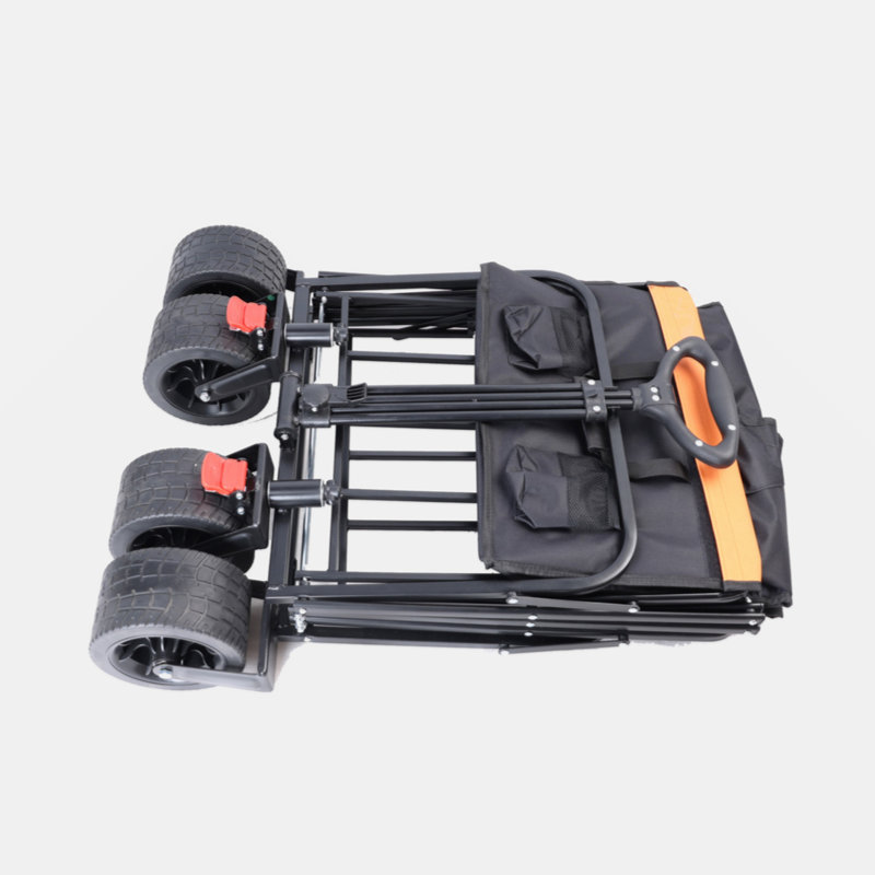 Chariot à chariot extensible Big Long, H 3 pi 02 po x l 2 pi 53 po x P 1 pi 26 po, Noir / orange