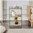 Three-tier bedside table. The panels are made of medium density fiberboard and wood veneer, with transparent tempered glass on both sides. The design is simple and elegant, with strong storage functionality.