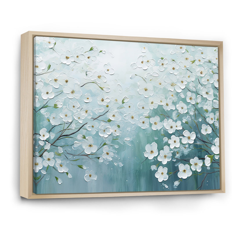 «Dogwood S Flowers Field Delight II», reproduction sur toile, Cadre naturel flottant, H 34 po x l 44 po x P 0,5 po