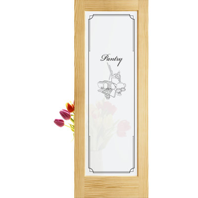 80'' Solid + Manufactured Wood Glass Unfinished without Installation Hardware Kit French Doors