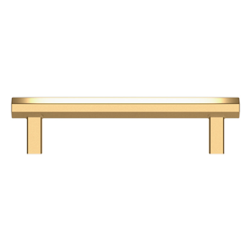 4417 Octagonal Pull, 4" CTC, Non-Lacquered Brass