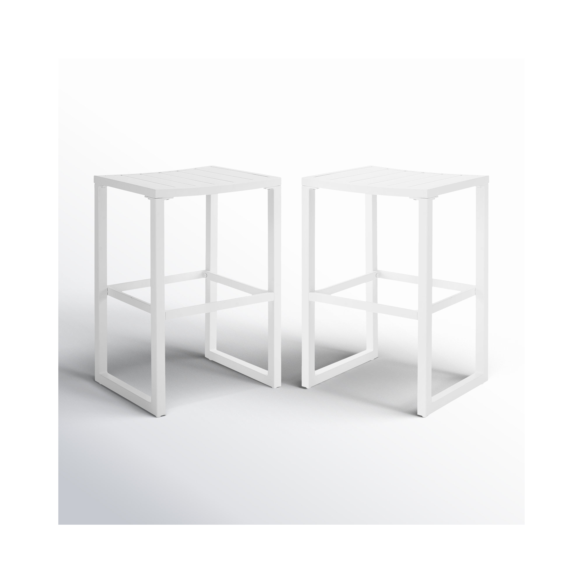 Armando 30" Aluminum Patio Bar Stool, White