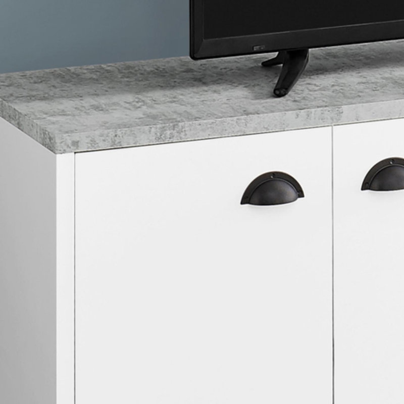 Meuble télé moderne et contemporain, Blanc