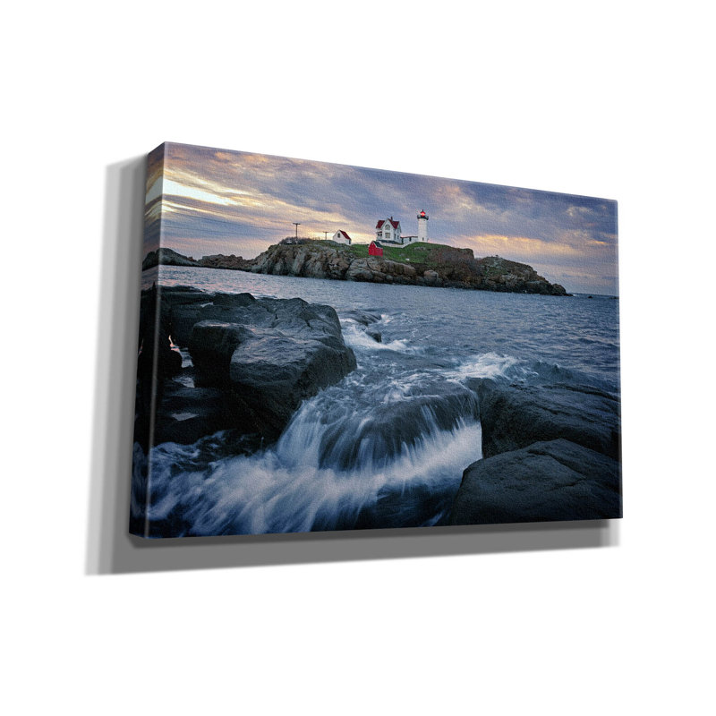 Art mural sur toile Epic Graffiti «A Touch Of Gray At Cape Neddick» par Rick Berk, H 12 po x l 18 po x P 0,75 po