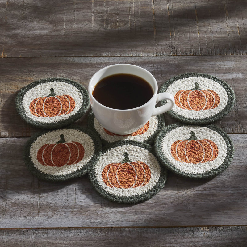 Pumpkin Bounty Round 6 Piece Coaster Set