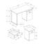 Bureau d'ordinateur, bureau personnel, ordinateur portable, installation à gauche, à droite, tiroirs de rangement, L 48 po, travail, stratifié brun, contemporain, moderne