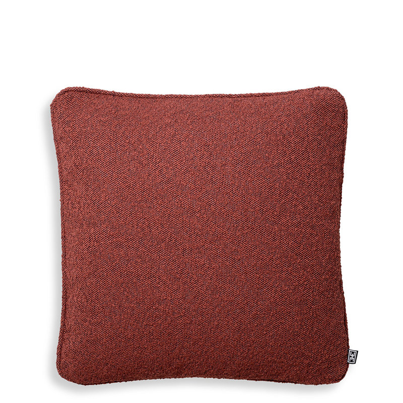 Square Pillow Cover & Insert, 19.69"H x 19.69"W, Boucle Rose