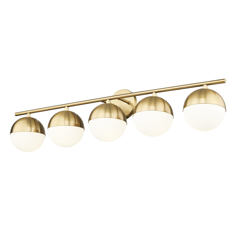Ensemble de meuble-lavabo 5 lumières Realte Sphere, Doré