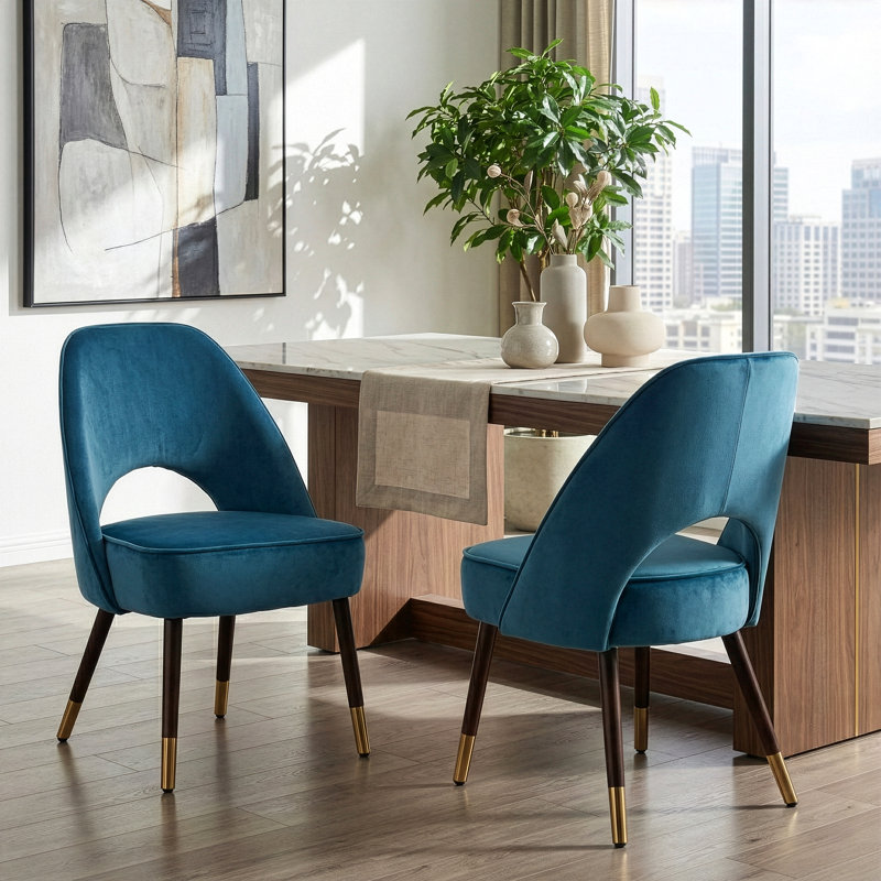 Swind 19.25'' H Upholstered Metal Side Chair