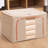Steel Frame Storage Box, Cloth Storage Box for Quilt Storage Box Folding Wardrobe Fabric Extra Large Storage Bag with Clear Window, Sturdy Zippers(Set of 3)-1528841571-1528841573