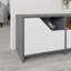 Modern Shoe Cabinet, Grey & White, 41.3 x 18.5 x 14.6 inches | 100% Melamine Coated Particle Board, Thickness: 0.7 inches | Soft-Close Hinges, L-Shaped Iron Wall Mount, Holds Up to 176 lbs, Stylish & Functional Storage Solution-2058155717