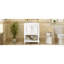 Meuble-lavabo de 24 pouces avec lavabo en céramique ultrabrillante, esthétique rétro, fonction de déversement, rangement intelligent de style classique et moderne de luxe, tablette ouverte pour un accès rapide aux articles de toilette, intimité fermée-130058331