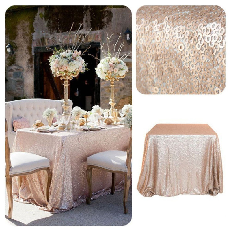Nappe en plastique à paillettes jetables, Champagne