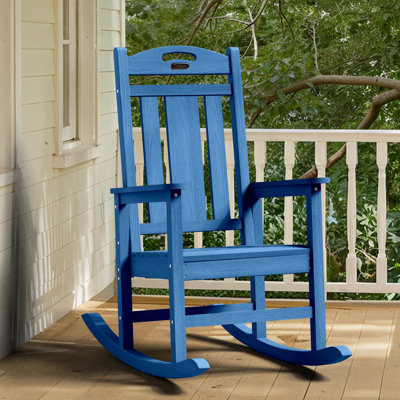Outdoor Patio HDPE Rocking Adirondack Chair